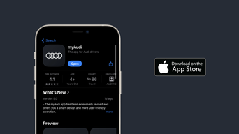 the iOS store on an iPhone displaying the the myAudi app information