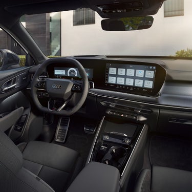 Foto del interior del Audi Q3 SUV e-hybrid híbrido enchufable.