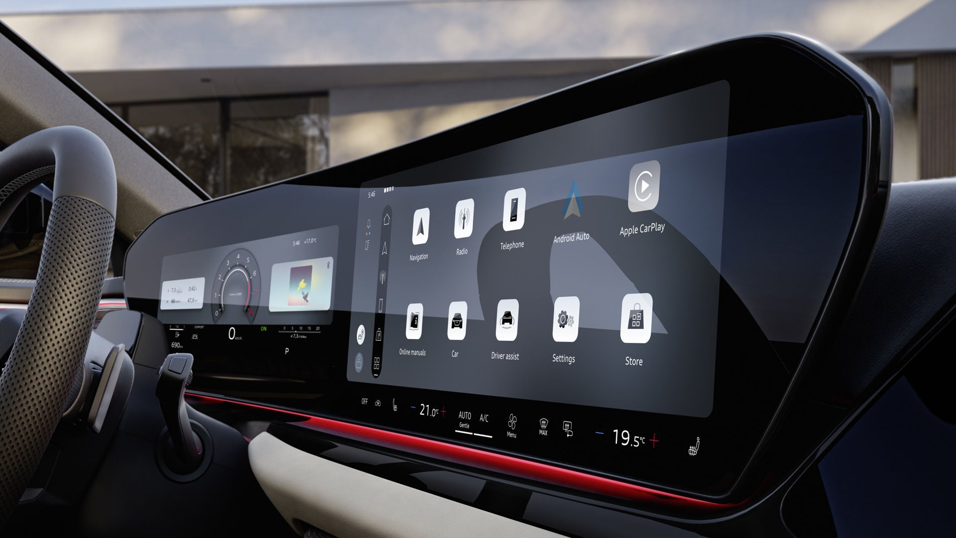 Foto del sistema MMI touch del Audi A6 Avant.