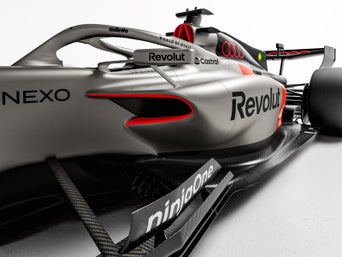 Detailed view of the Audi R26.
