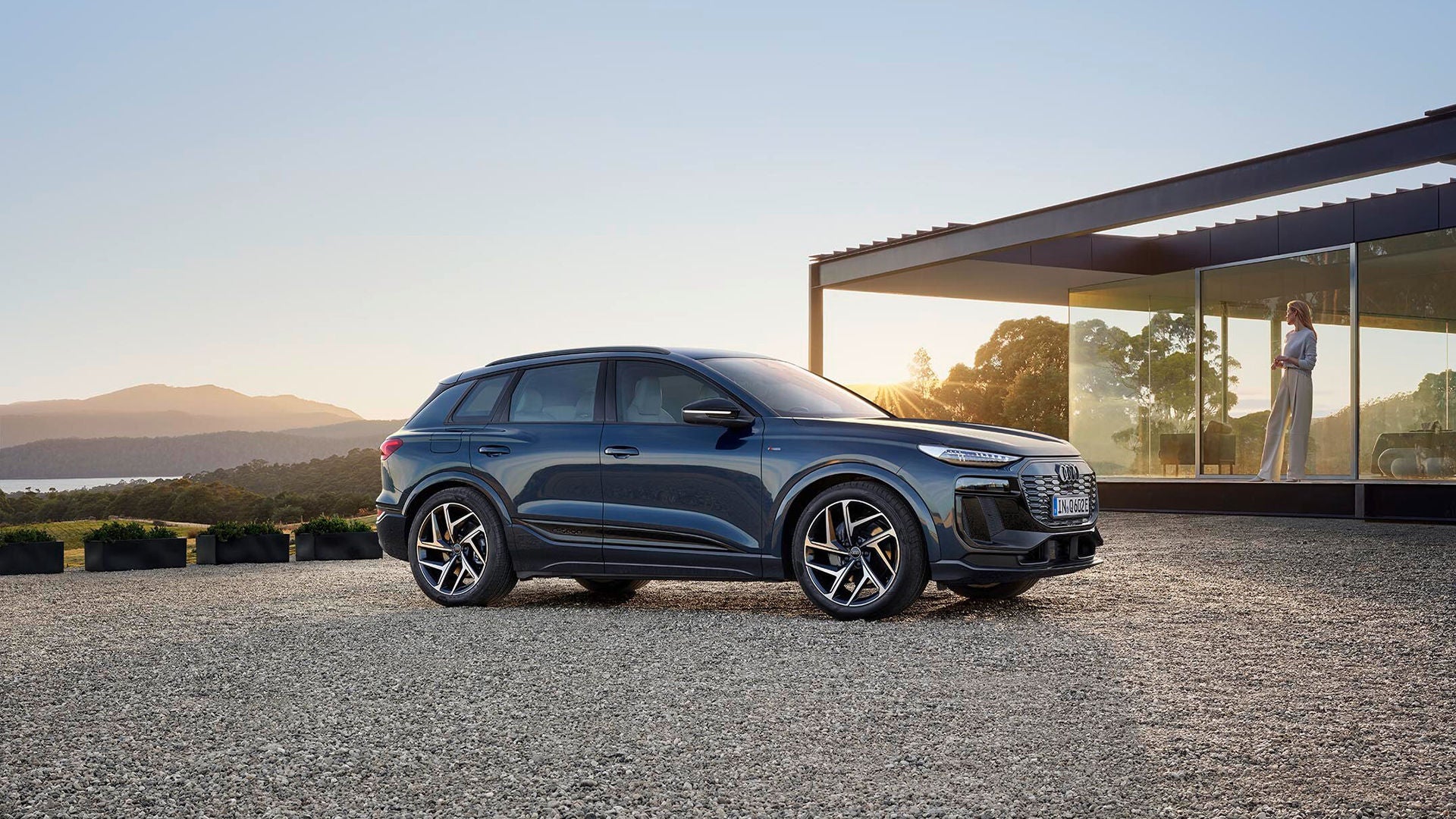 Q6 e-tron parked in front of a house