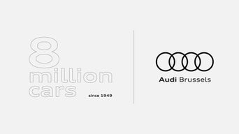 Logo Audi sur fond beige