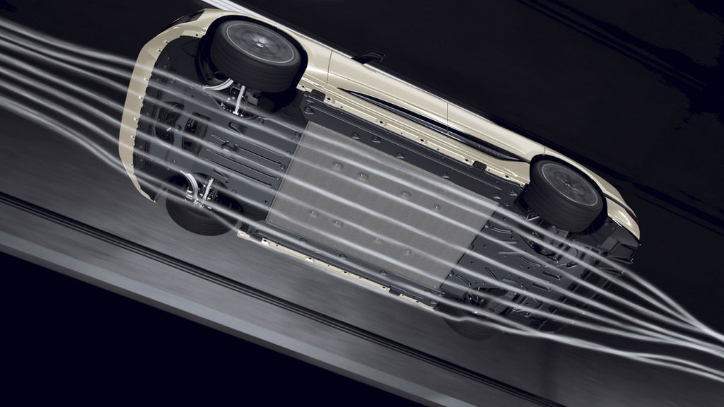 Simulering av luftstrøm understell Audi A6 e-tron.