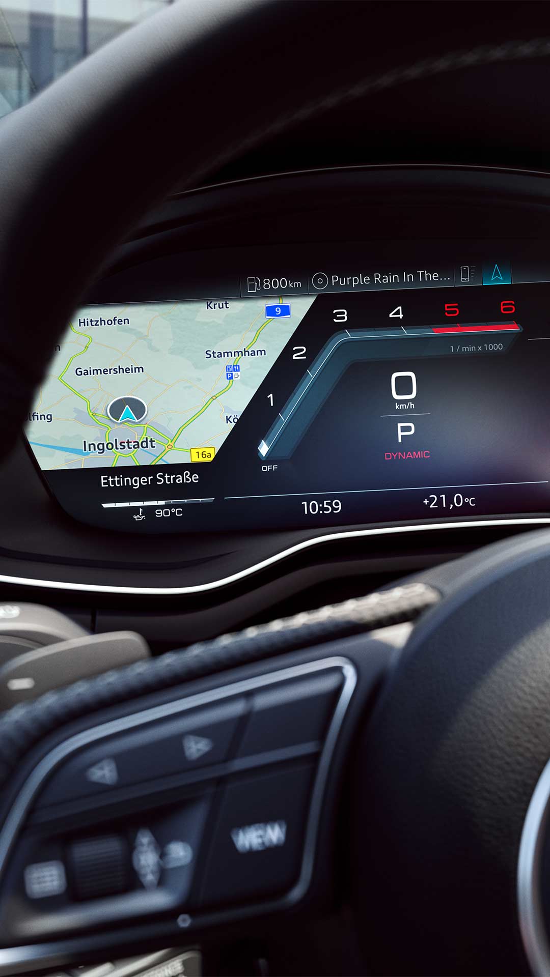 Cockpit of the Audi S5 Coupe