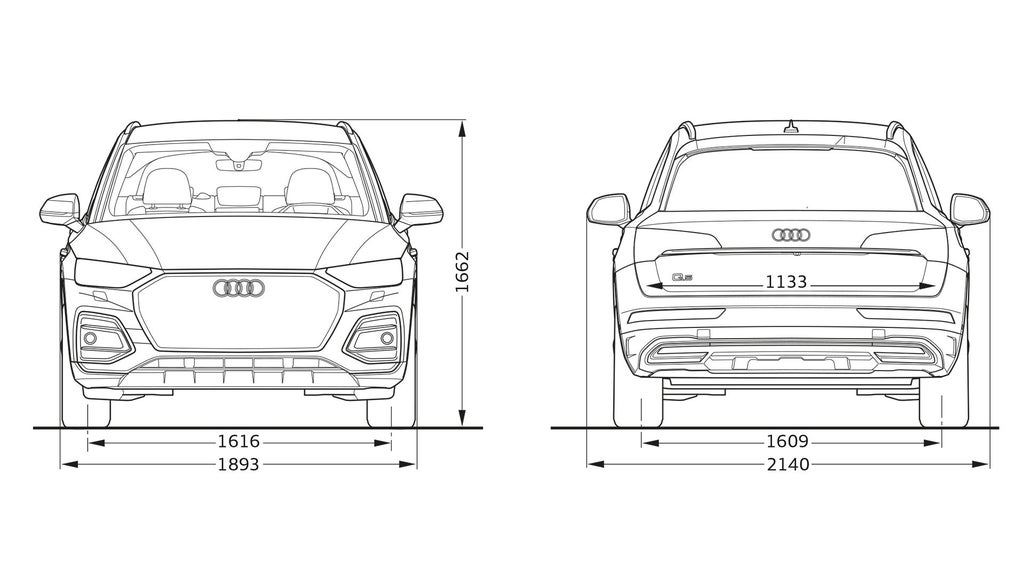 Audi Q5 SUV mått fram och bak