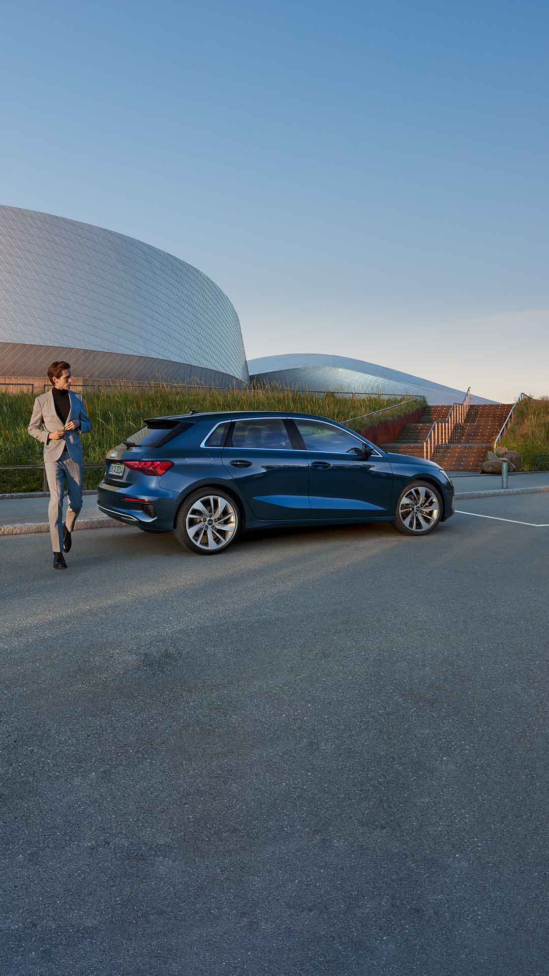 Side view of the Audi A3 Sportback