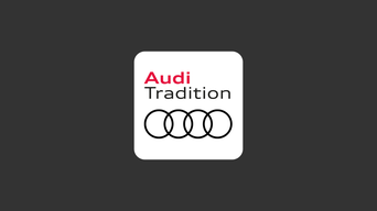 Icon von Audi Tradition auf einem dunkelgrauen Hintergrund