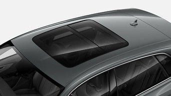 Aerial view of Audi SQ8 on transparent background.