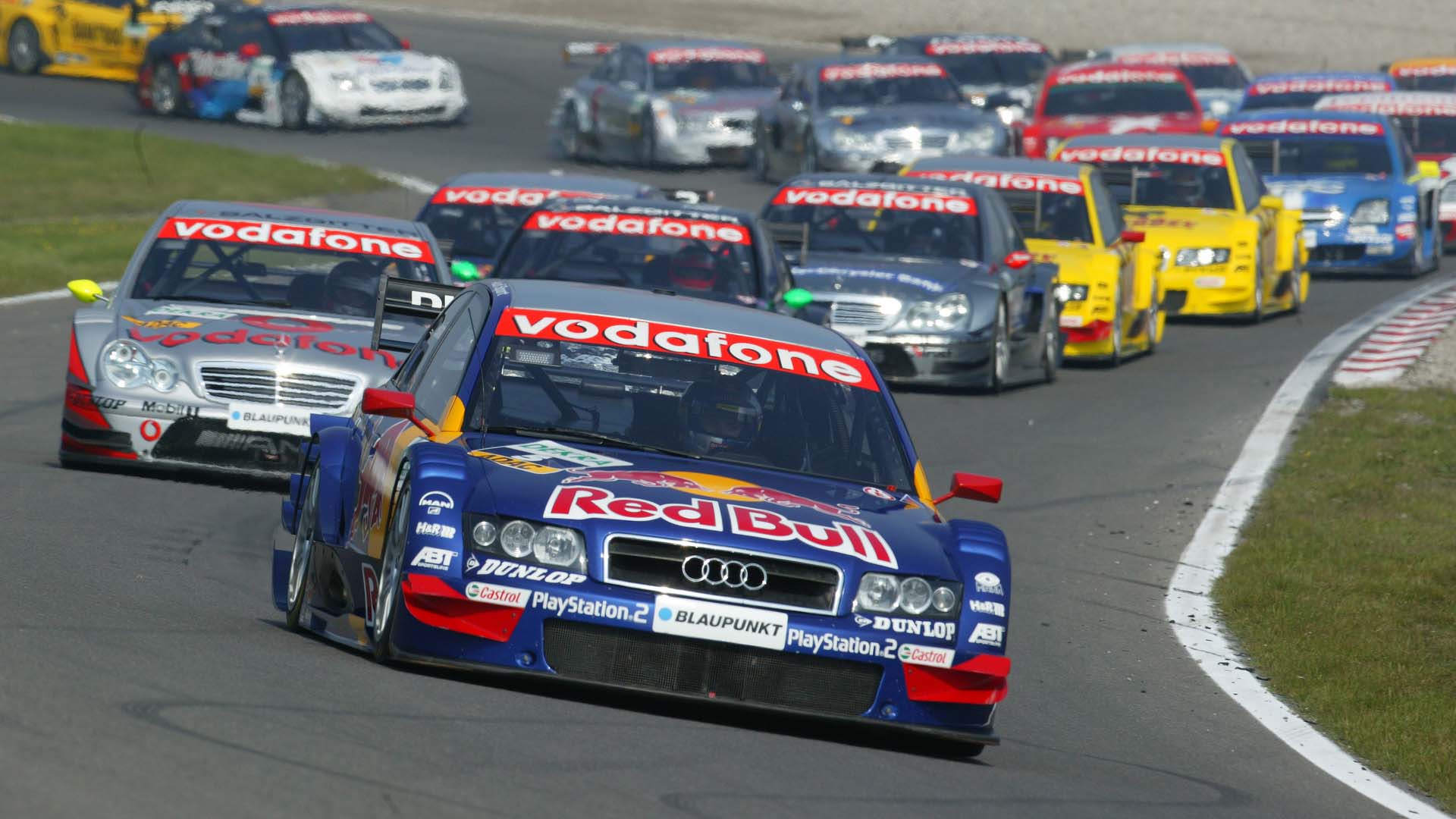 A picture showing the Audi A4 DTM race car on track.