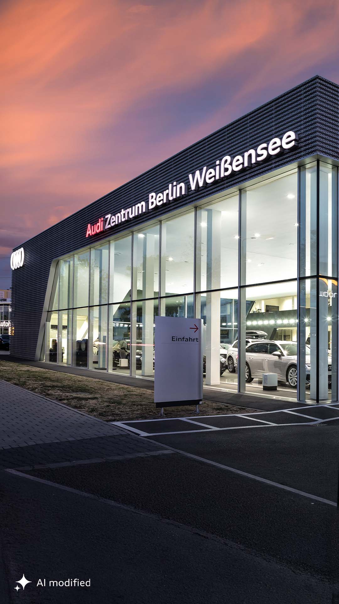 Außenansicht Audi Zentrum Berlin Adlershof