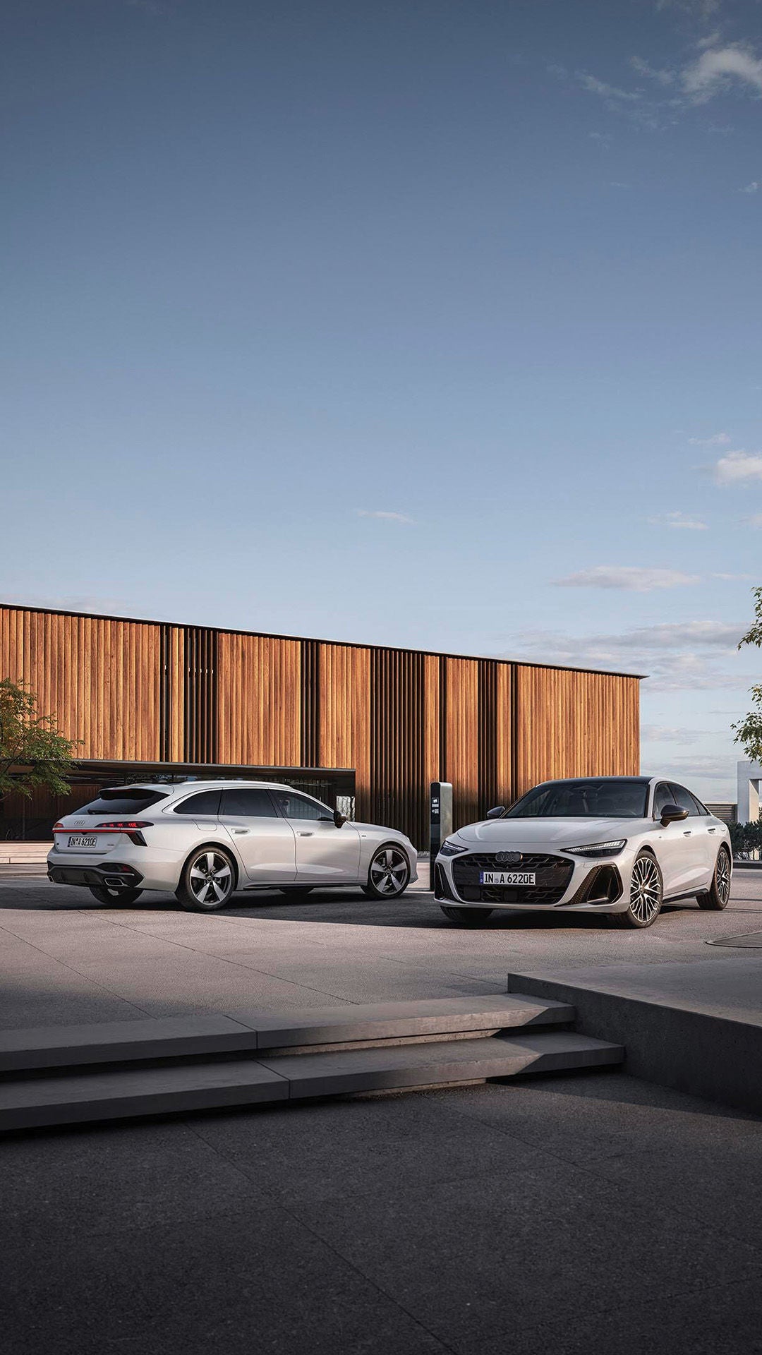 Foto de una oferta de renting para empresas para el Audi A6 Avant e-hybrid y el Audi A6 e-hybrid.