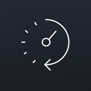 A clock icon on a black background.
