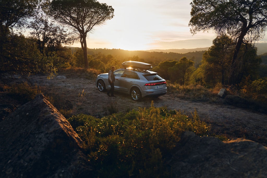 Audi dakkoffers in de winter.