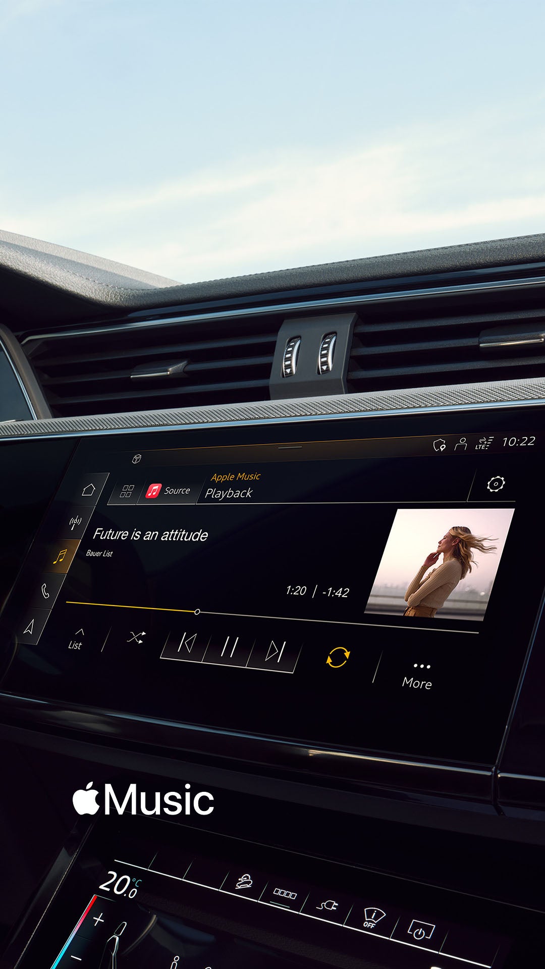 Close-up MMI display Audi Q8 e-tron