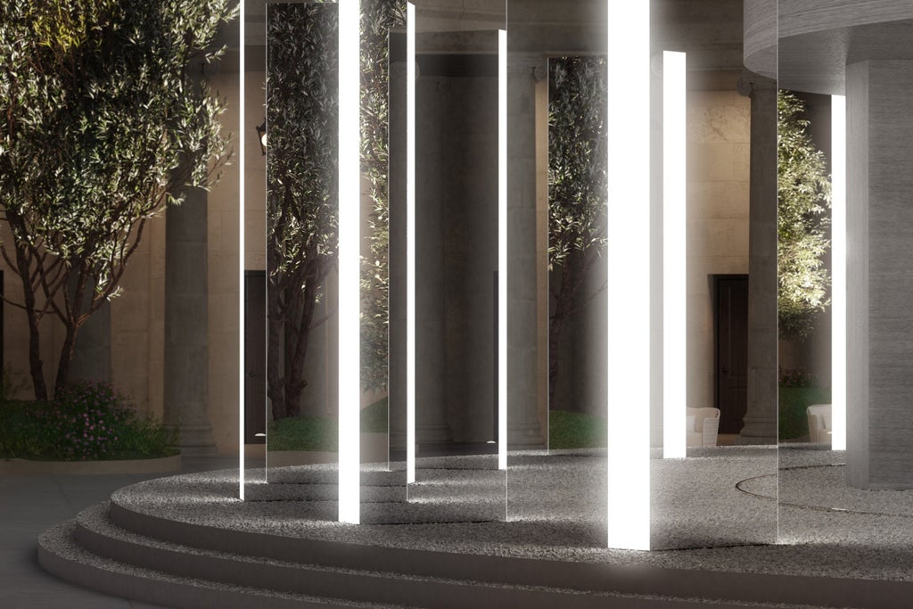 La instalación con paneles LED.