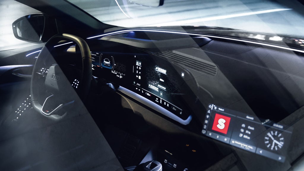 Visning av alle skjermer på Digital Stage i Audi Q6 Sportback e-tron.