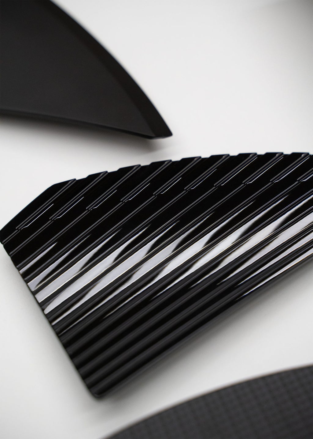 Les inserts en plastique en détail.