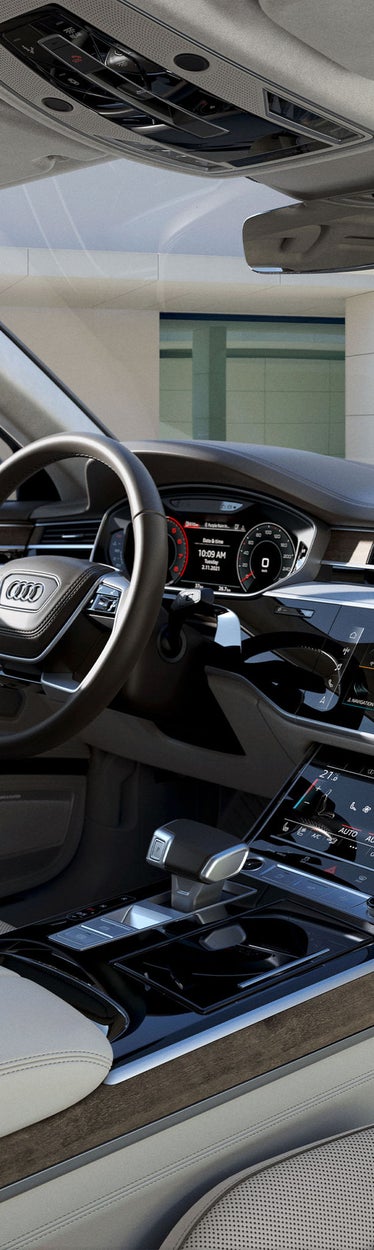 Inside view of the Audi A8