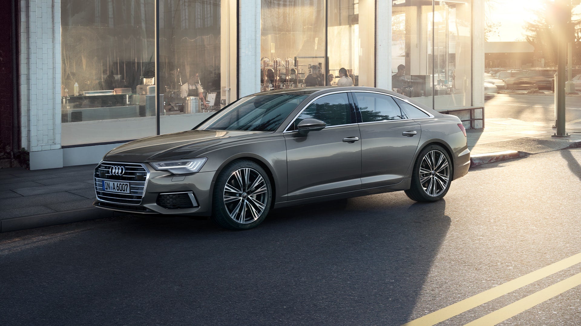 Audi A6 Sedan in a side-front view