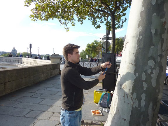 Bohrkernentnahme in Paris