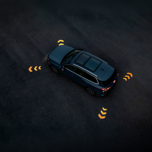 Foto de los intermitentes ampliados del Audi Q7 SUV.  