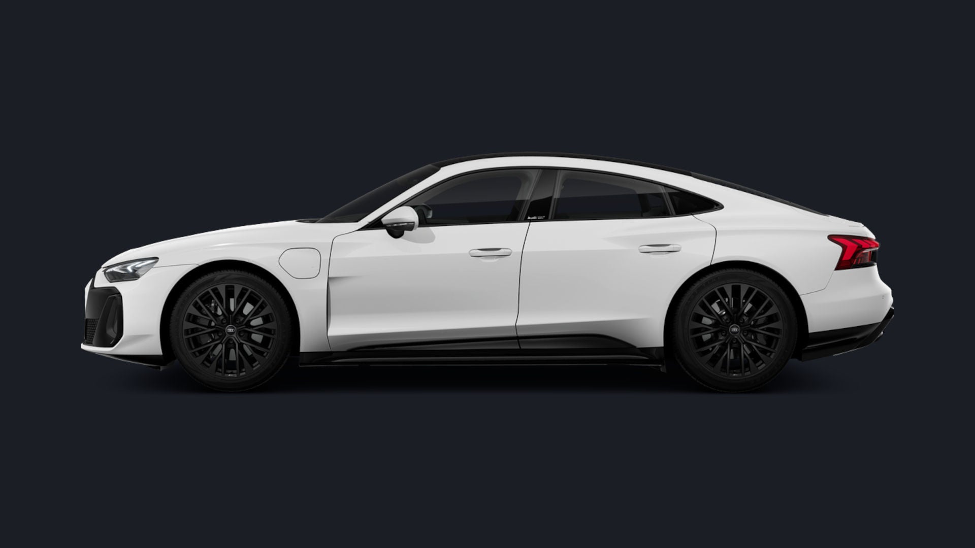 Zijaanzicht van de Audi e-tron GT quattro