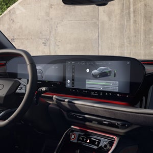 Overzicht van het panoramische display in de Q5 Sportback e-hybrid.