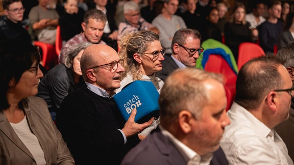 Spectators with Catch Box