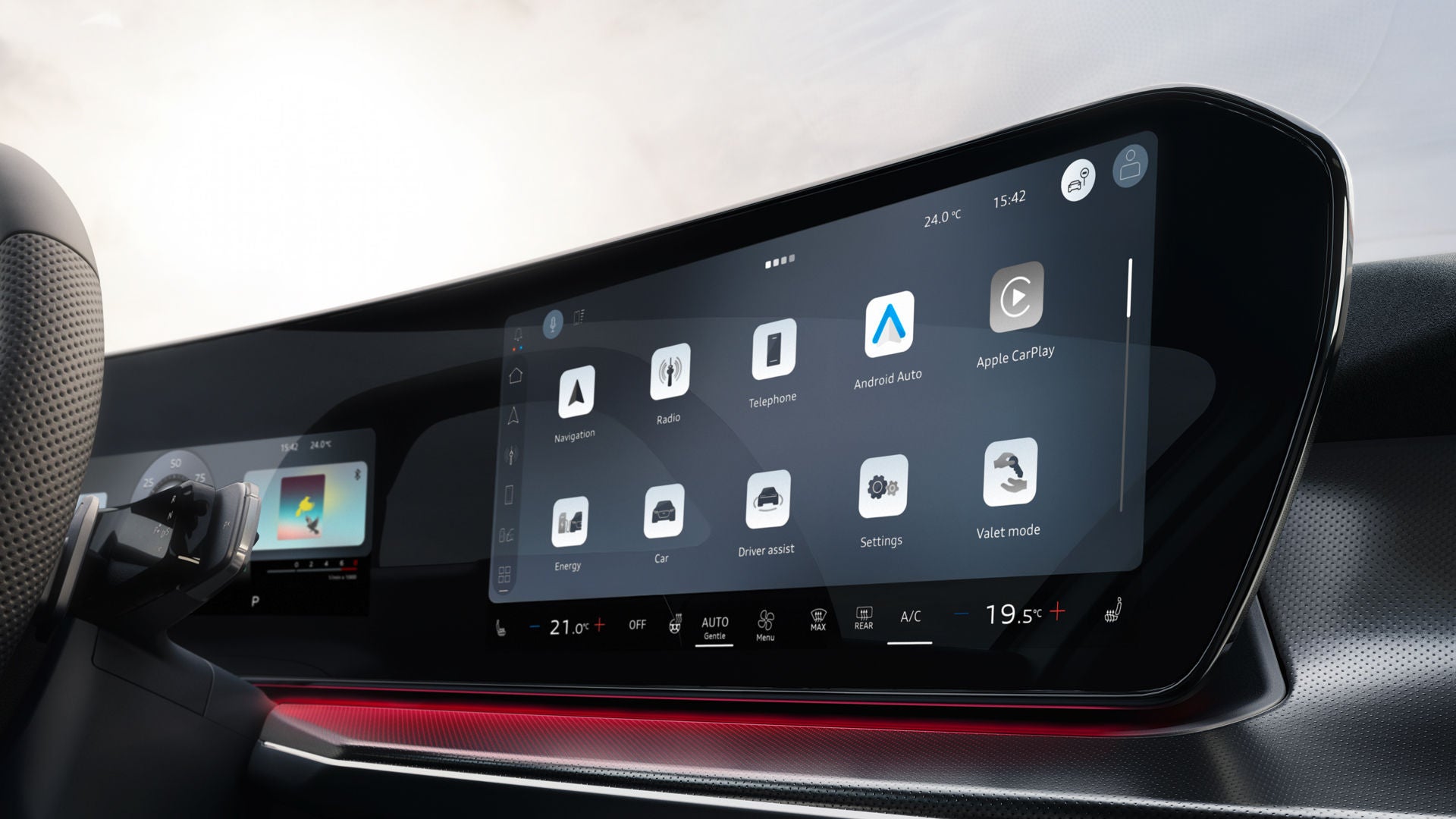 View of the MMI touch display in the Q3 Sportback.