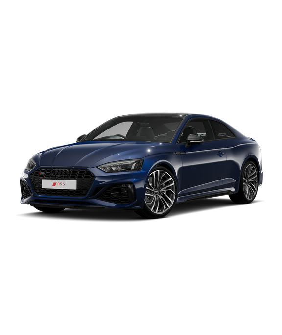 Blue Audi RS 5 Coupe vorsprung trim on a transparent background.