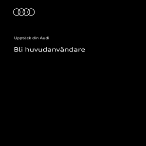 Bli huvudanvändare i din Audi: Instruktionsvideon använder tydliga animationer och skärmbilder för att visa hur du blir huvudanvändare i din Audi.
