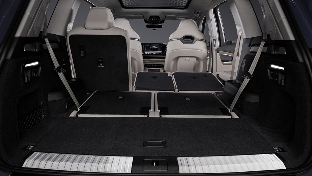 The trunk with seats down in the new Q7