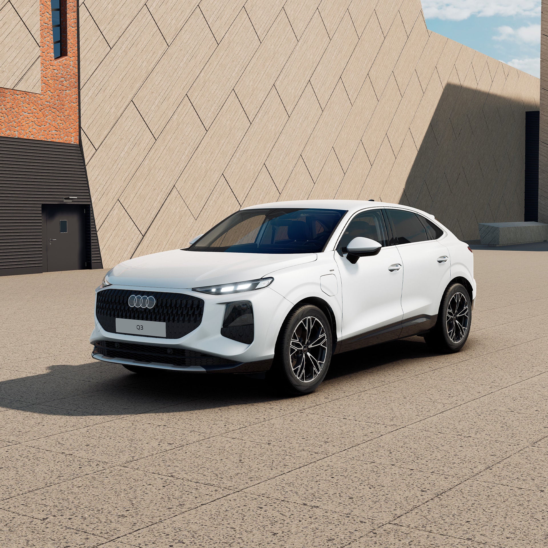 Weißer Q3 Sportback e-hybrid
