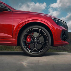 Foto del ajuste perfecto de las llantas Audi.