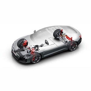 Foto de la suspensión neumática adaptativa de los modelos Superpremium de Audi.  