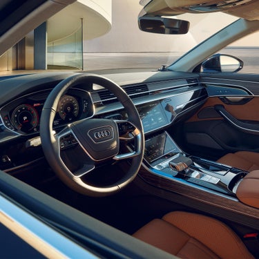 Foto de la tecnología de un Audi Q8 de la gama Superpremium de Audi. 