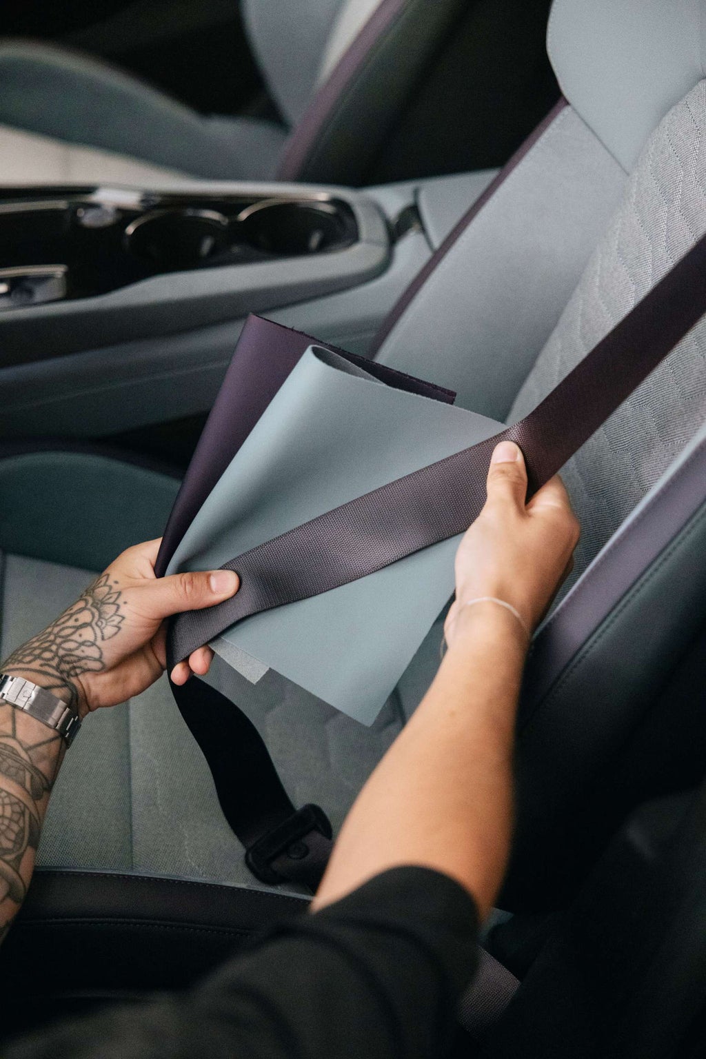 Auswahl an Stoffmustern.