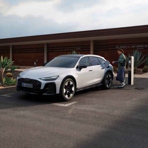 Parked A6 allroad e-hybrid charging