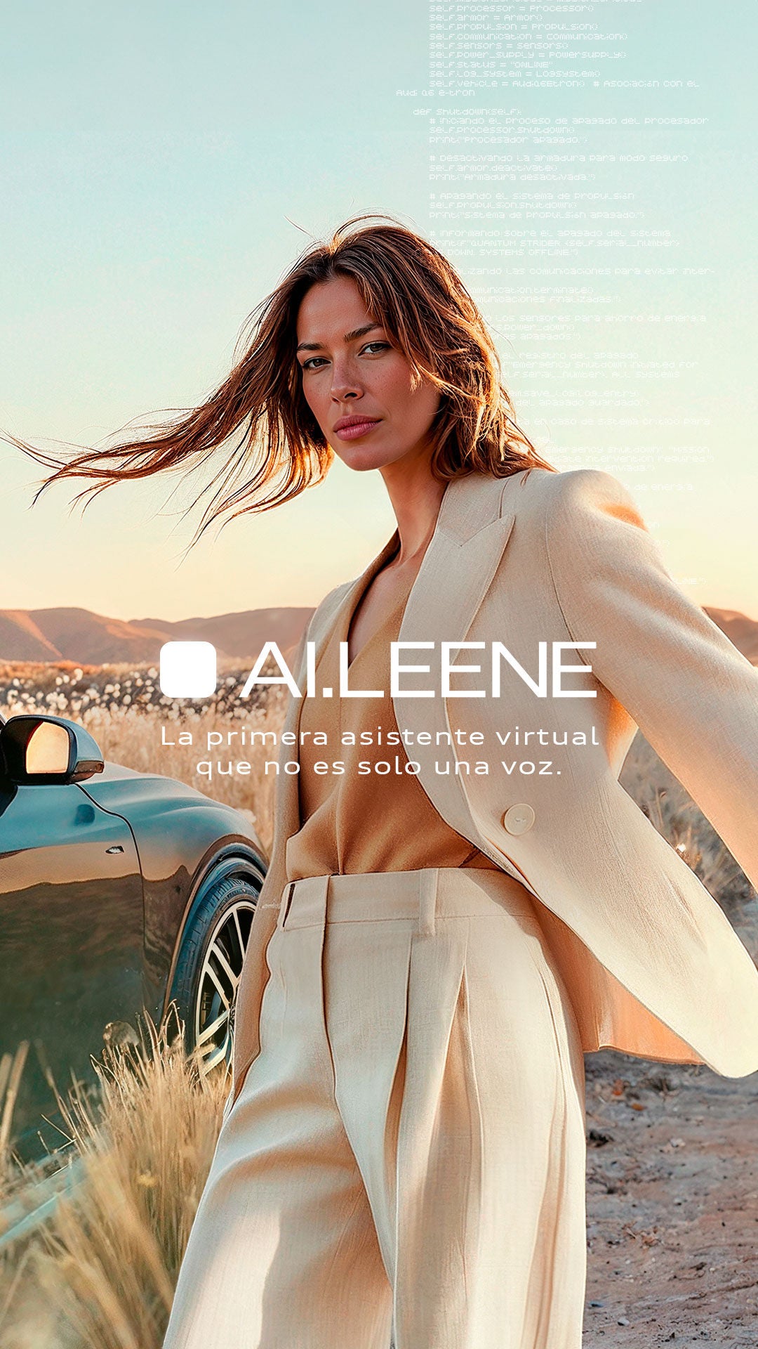 Foto de Ai.leene, la primera asistente virtual de Audi creada con Inteligencia Artificial. 