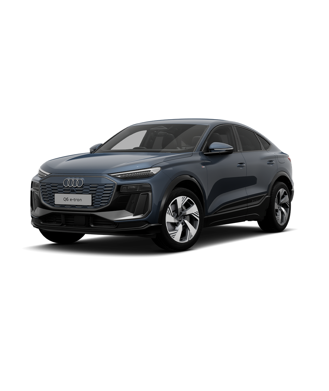 Dark blue Audi Q6 e-tron Performance Sport render