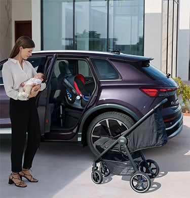 Barnesete i Audi Q4 e-tron