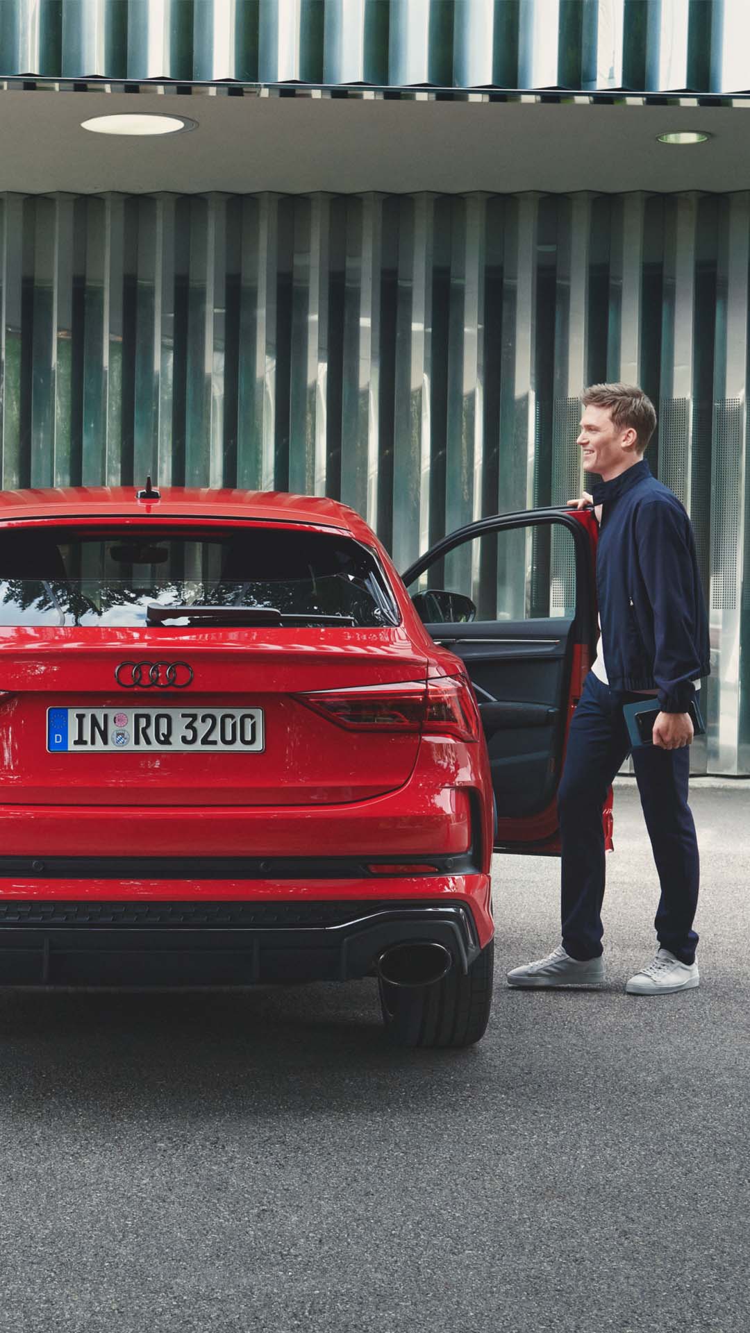 Rear view of the Audi RS Q3 Sportback