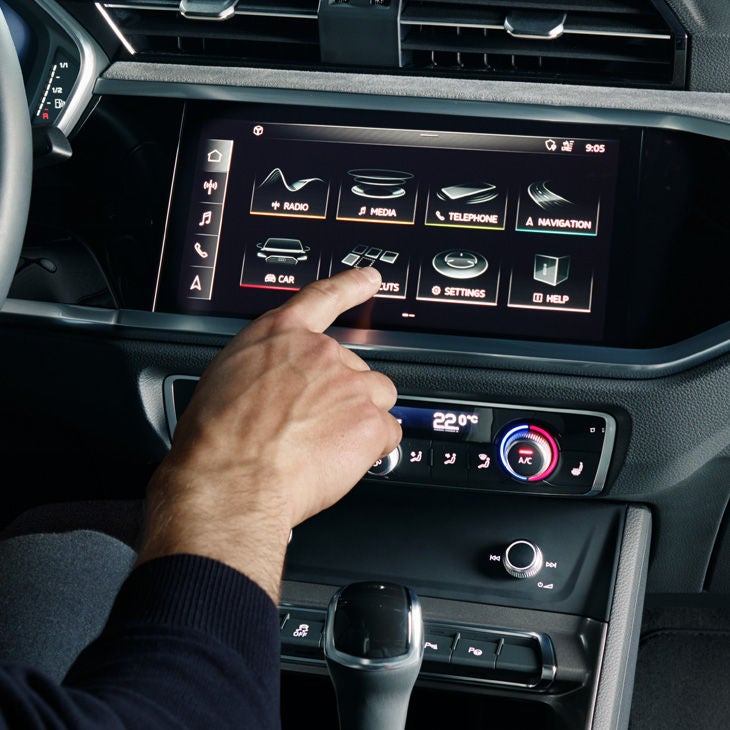 Näkymä Audi Infotainment-järjestelmästä