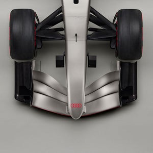Audi R26 Conceptのフロントウイングのディテールを上から見た画像。