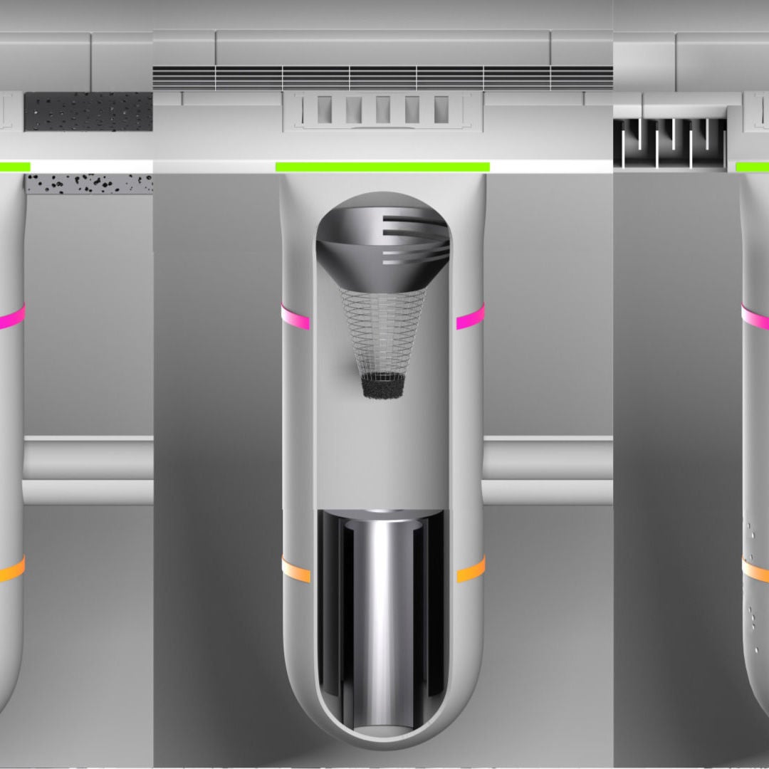 gray graphic of various drill holes