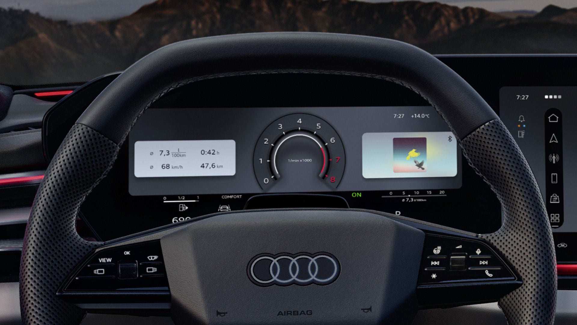 Foto del Audi virtual cockpit plus del Audi A6 Avant.