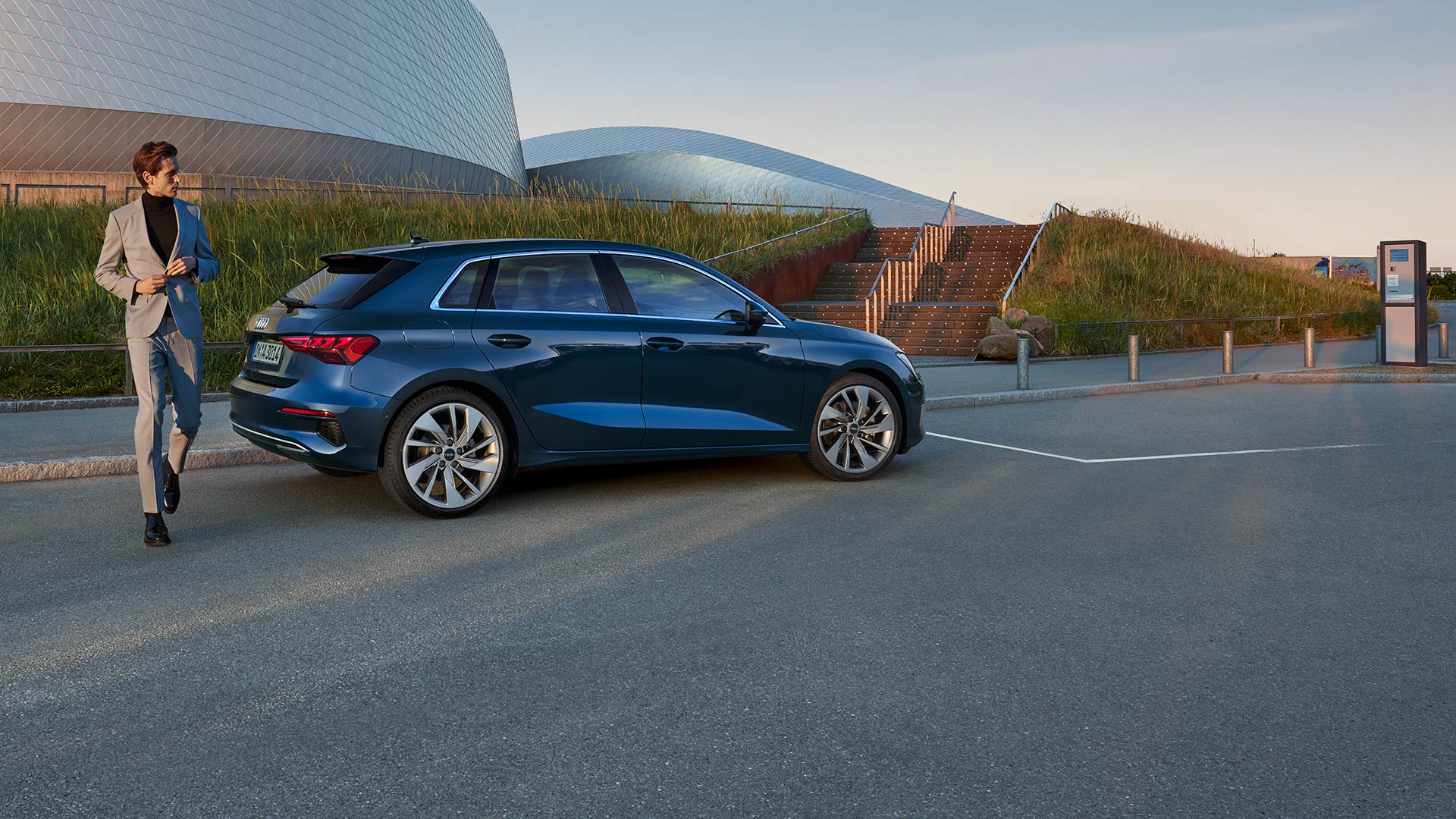 Side view of the Audi A3 Sportback