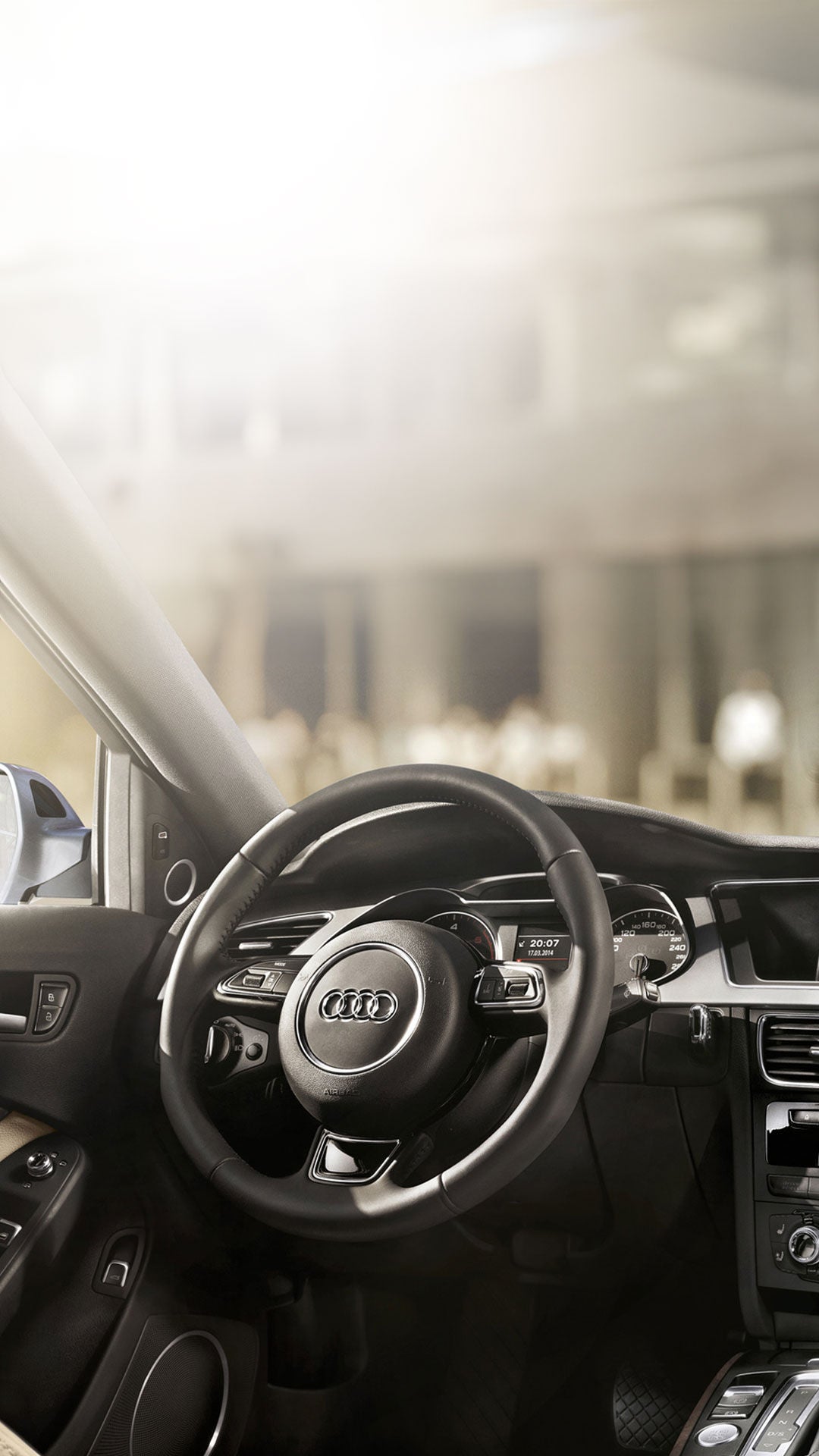 Foto de un airbag defectuoso de la marca Takata en un Audi.