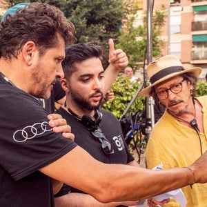 Rodrigo Olmedo y Kike Maíllo en el rodaje de Audi Future Stories. 