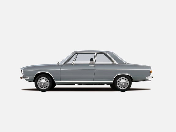 Illustration of the Audi 100 in gray on a white background